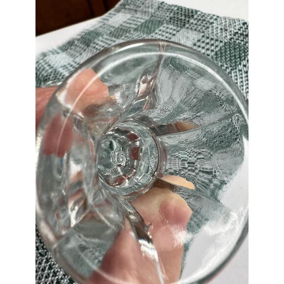 Vintage Pair of Glass Taper Candle Holders Timeless Coastal Grandmillenial Decor - Picture 5 of 6